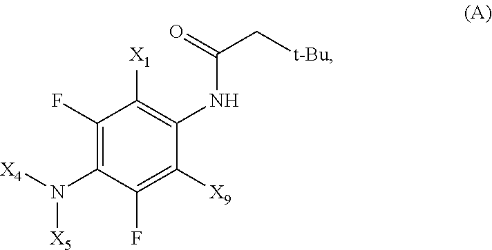 Fluorinated 4-(substituted amino)phenyl carbamate derivatives