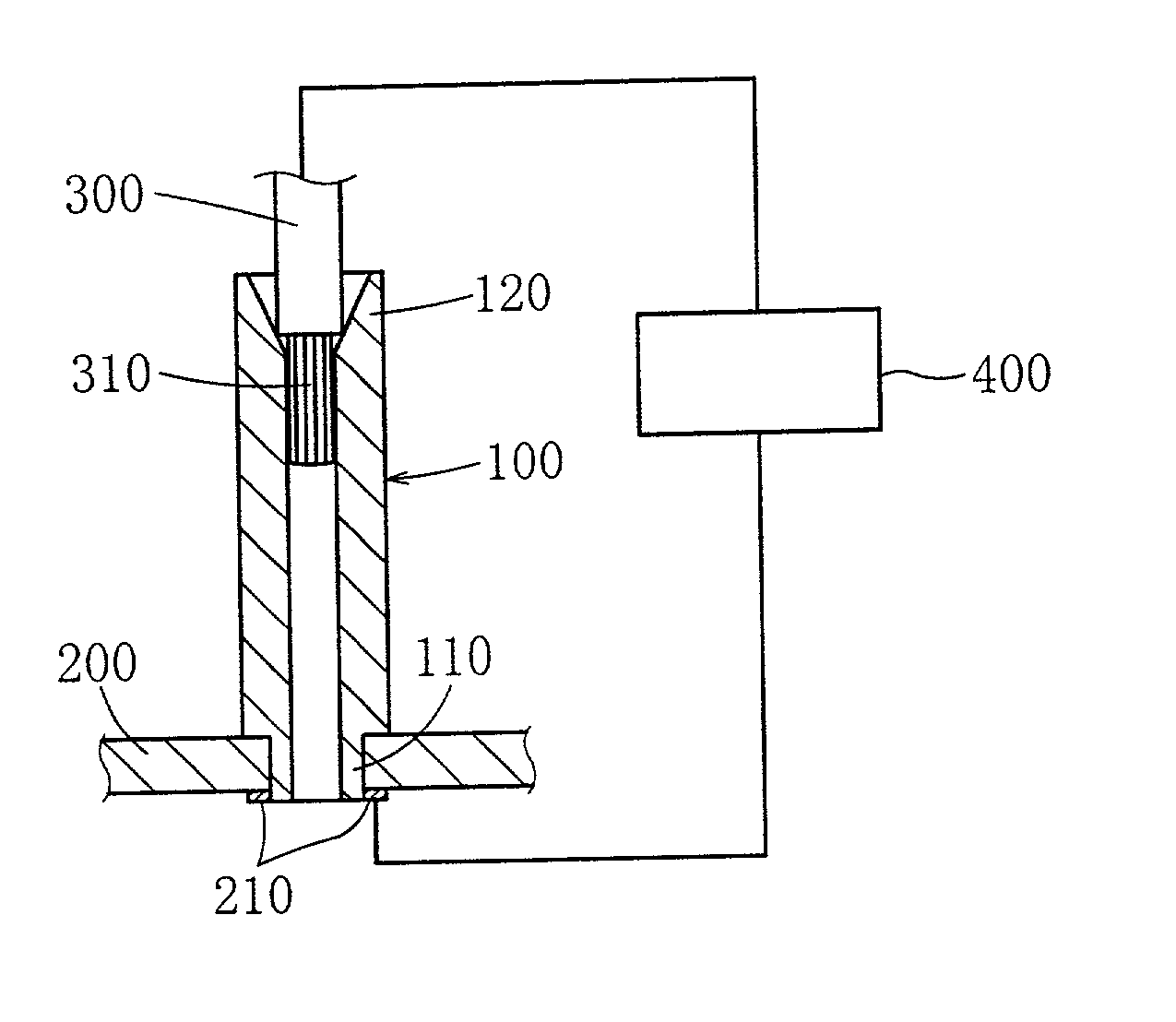 Electric contact and an electric connector both using resin solder and a method of connecting them to a printed circuit board