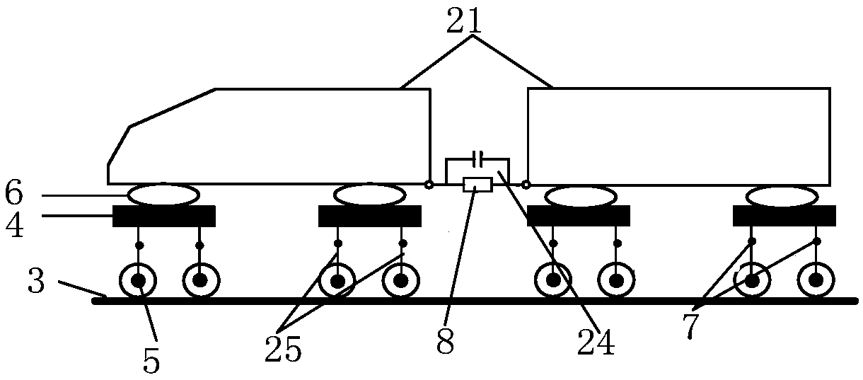 Novel grounding system for high-speed train, automatic control system and control method