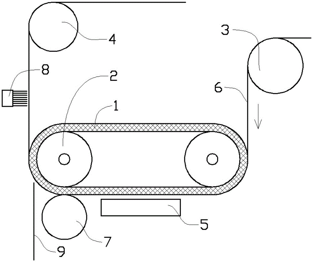 A magnetic plate fabric printing device