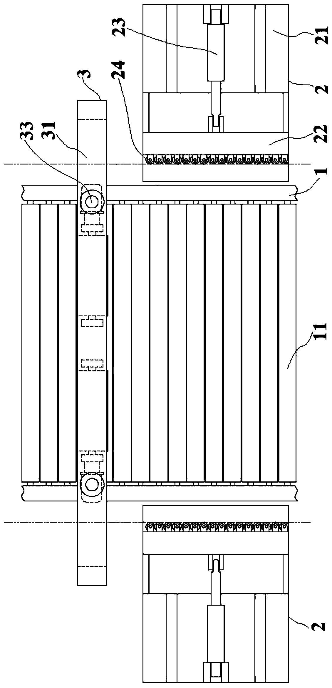 Cold forging equipment door frame type panel clamping feeding device