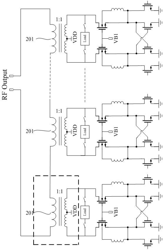 Radio frequency power amplifier based on transformer