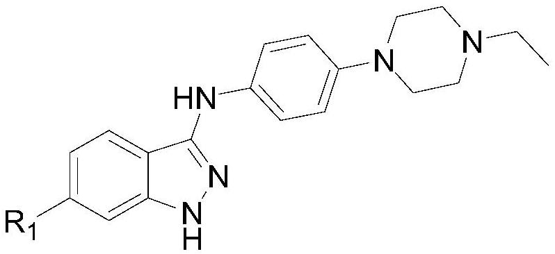 N-phenyl substituted 1H-indazole-3-amine compound and preparation and application of N-phenyl substituted 1H-indazole-3-amine compound in antitumor activity