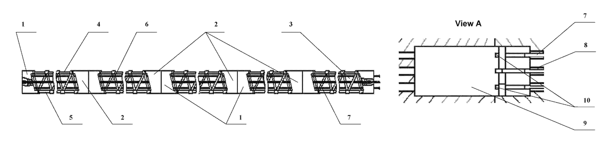 Multi-link construction element and method for assembling same