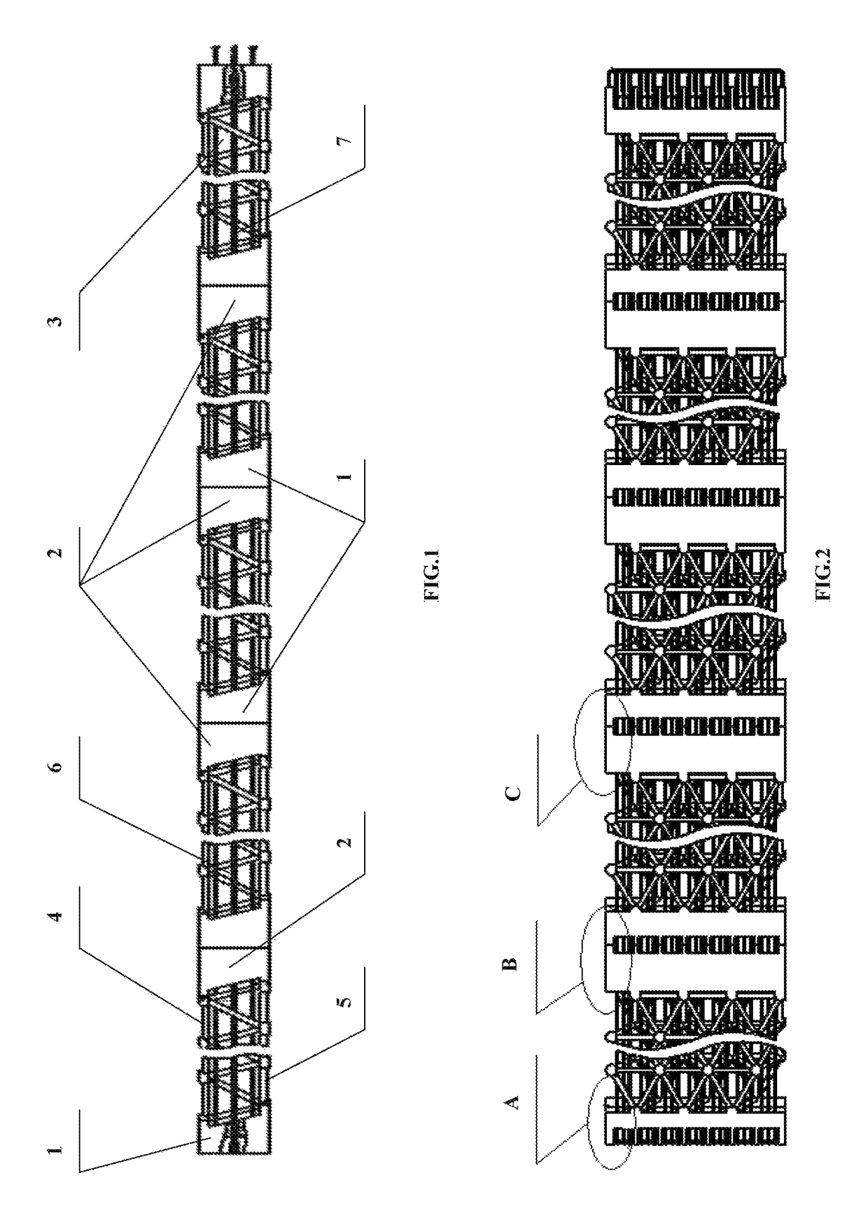 Multi-link construction element and method for assembling same