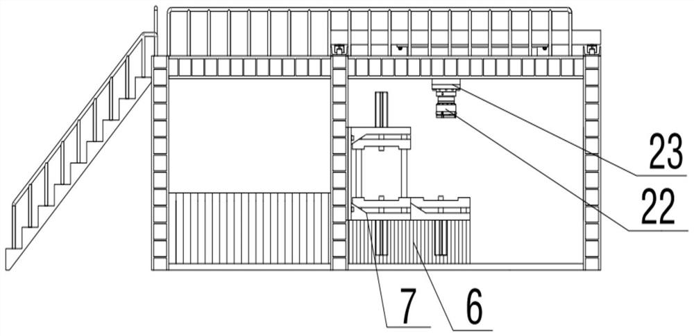 Dangerous rock collapse test simulation device