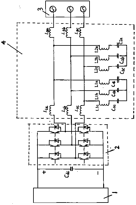 Three-phase grid-connected inverter system based on double resonant filter