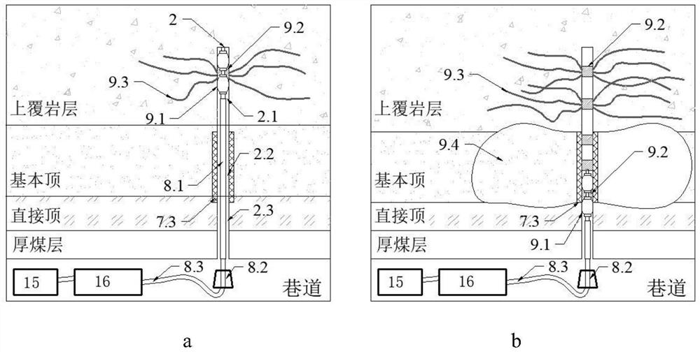 Hydraulic fracturing roof cutting gob-side entry retaining method for thick coal seam