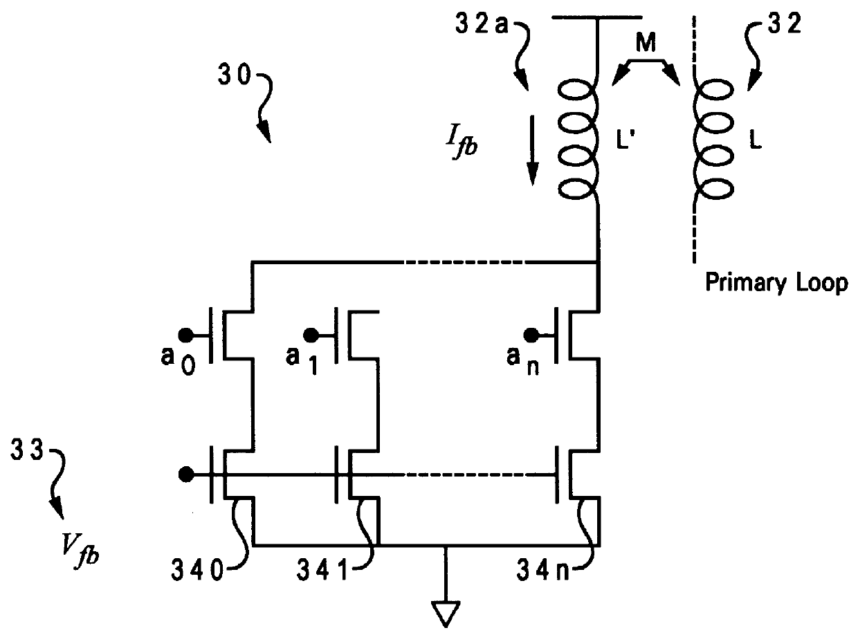 Digitally adjustable inductive element adaptable to frequency tune an LC oscillator