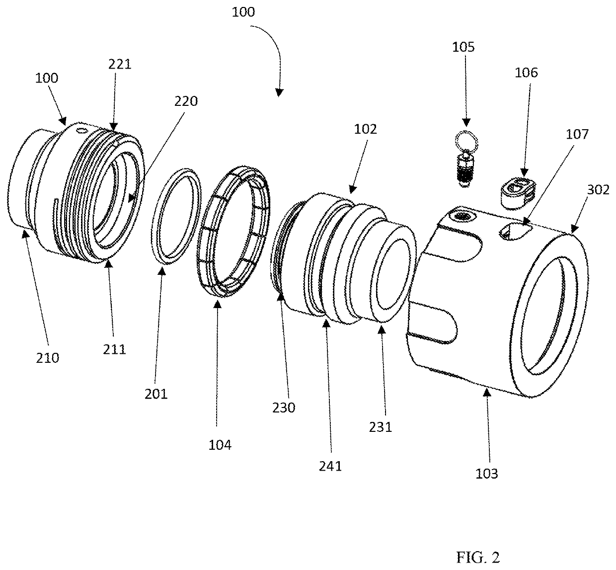 Hammerless and Torqueless union Connection