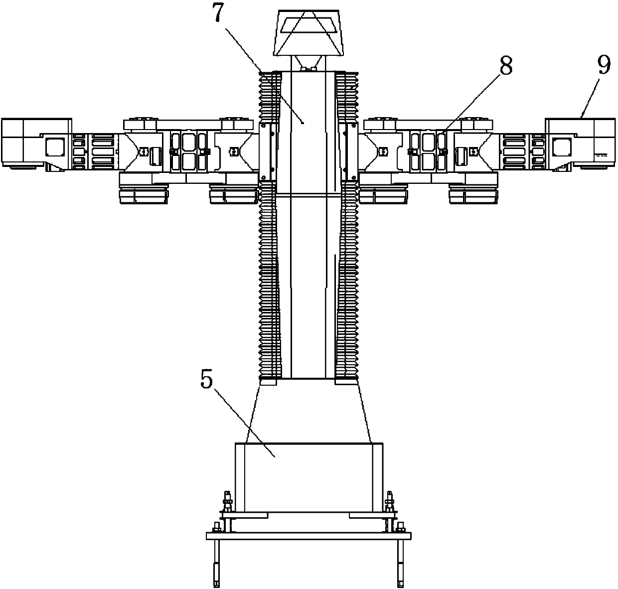 Turret punch press system based on two-arm robot