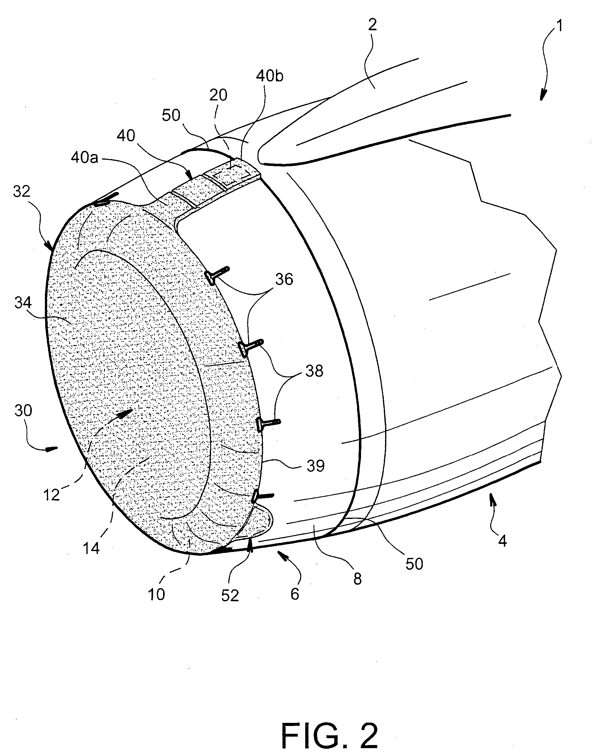 Protection device for a jet engine air intake structure