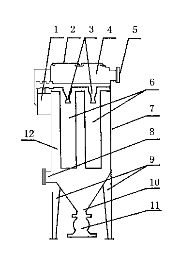 High-pressure reverse-blowing ash-removing bag filter system