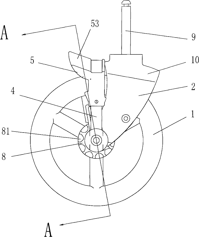 Wheel structure of baby stroller