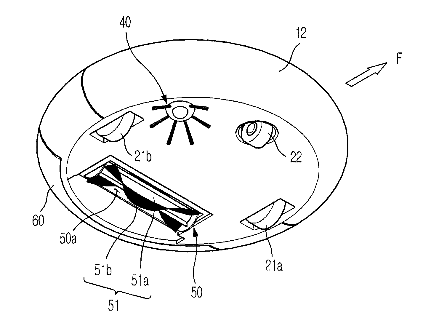 Debris detecting unit and robot cleaning device having the same