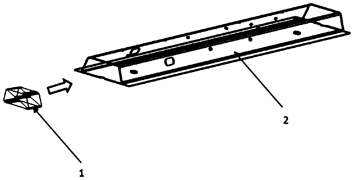 Improved section bar internal local reinforcing structure for automobile body structure