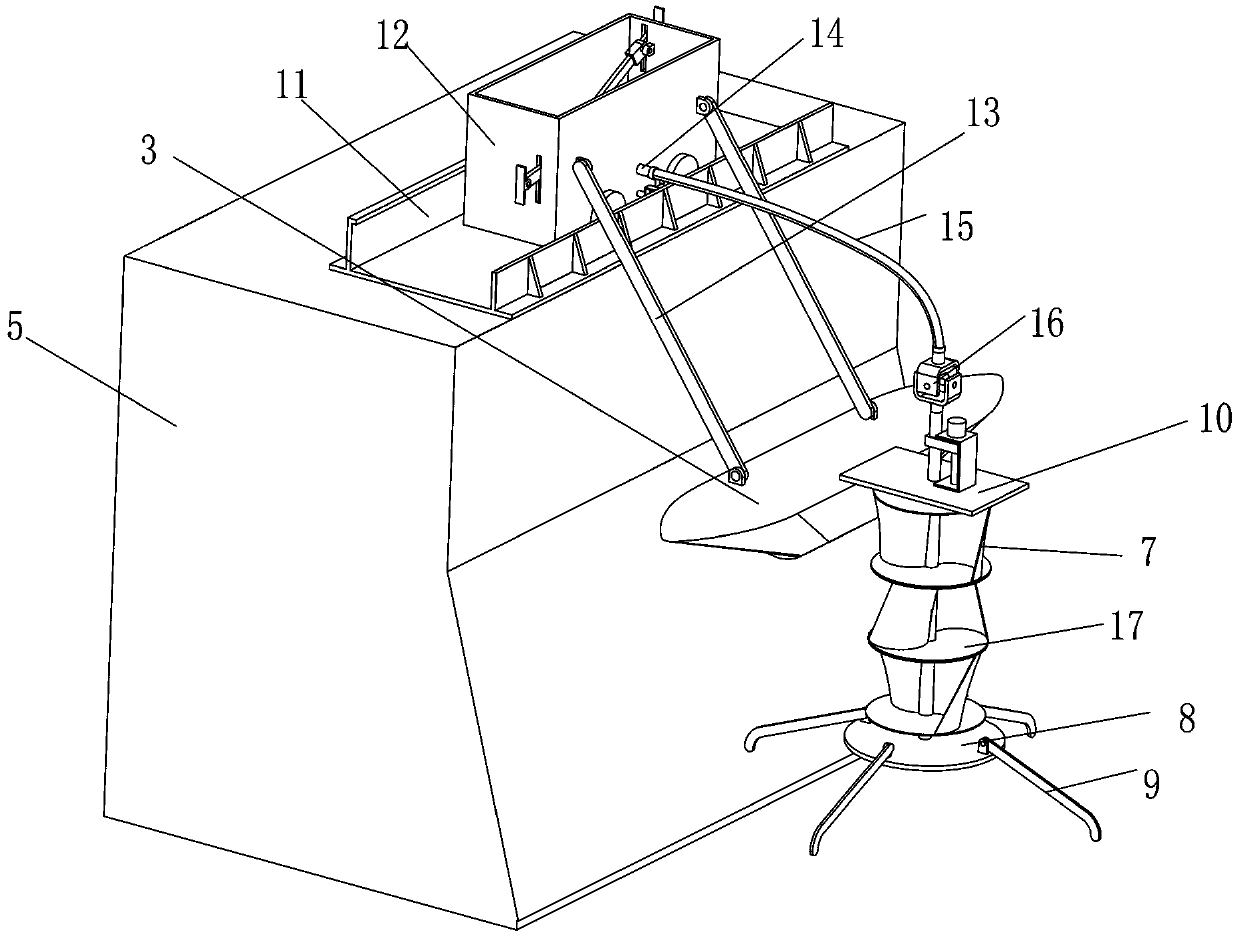 Dredging device for harbor basin and based on tidal current energy driving