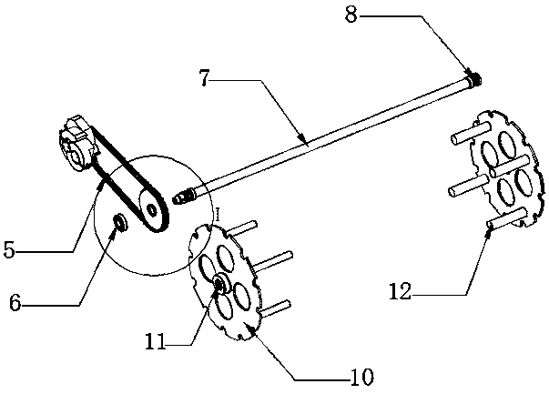 Axle wheel transmission device for electrically-driven seeding machine