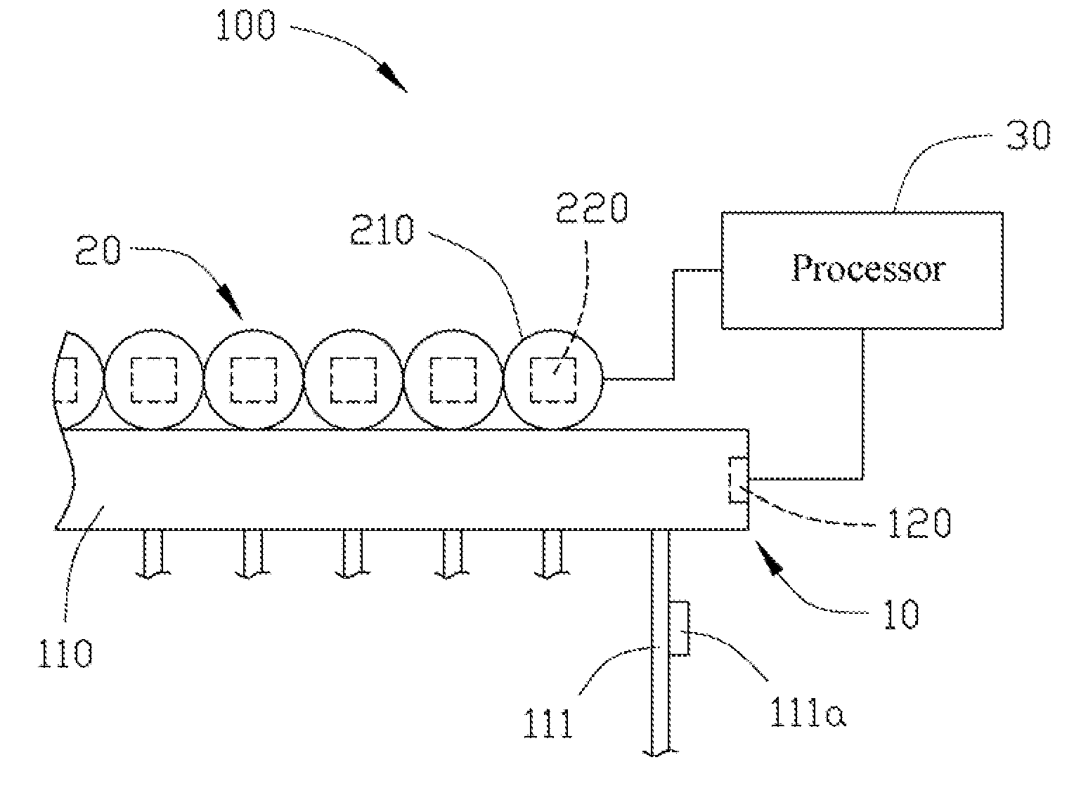 Contact pressure and position detecting device and detecting method for same