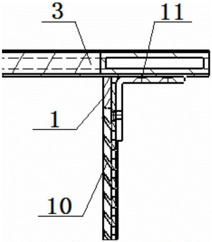 Passenger train baggage counter top plate structure