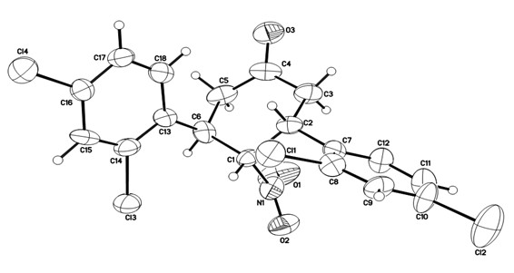 Novel method for synthesizing chiral 4-nitryl-3, 5-diaryl cyclohexanone