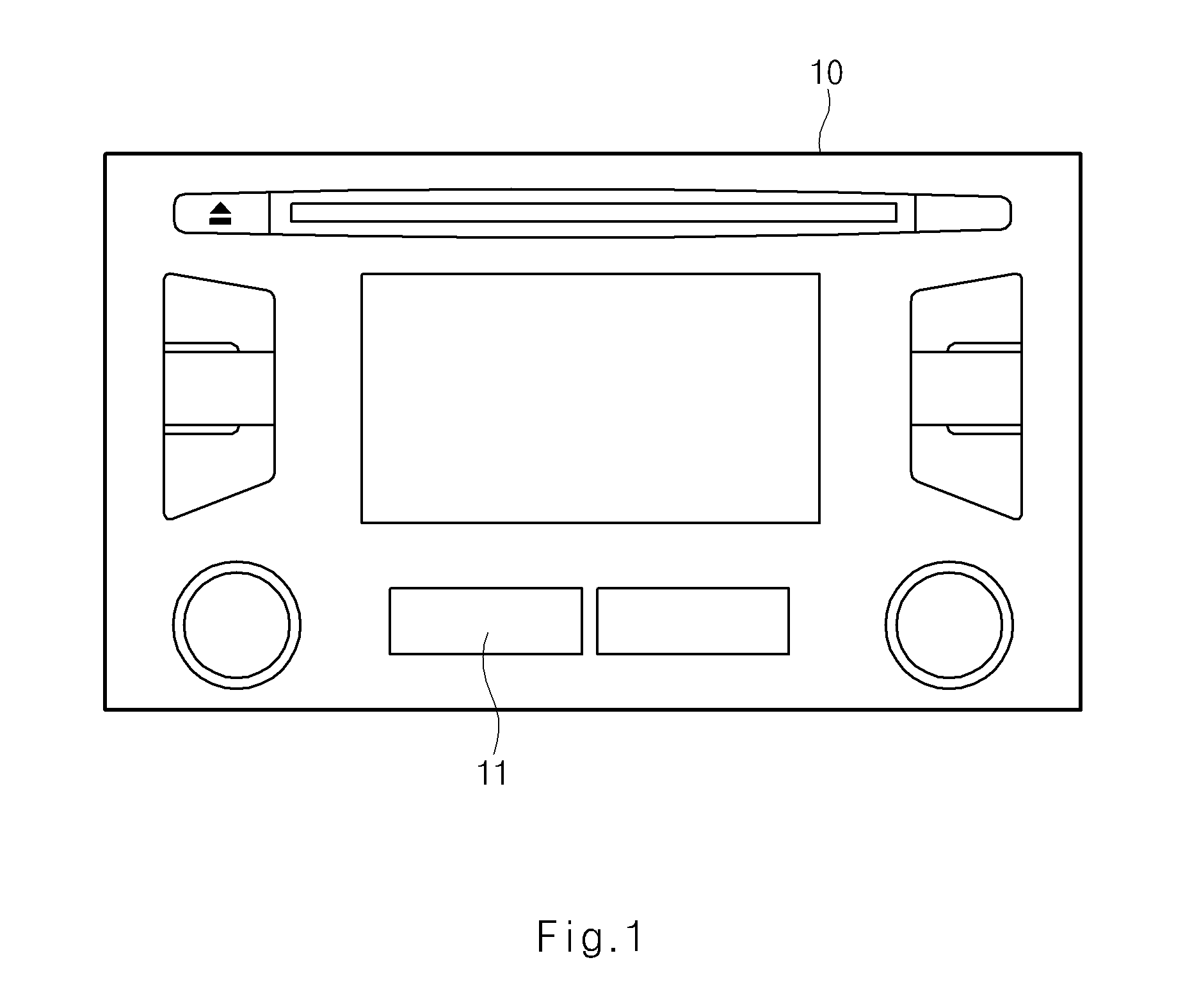 Input device of touch panel type for vehicle