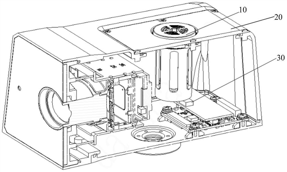 Camera dehumidification device and camera
