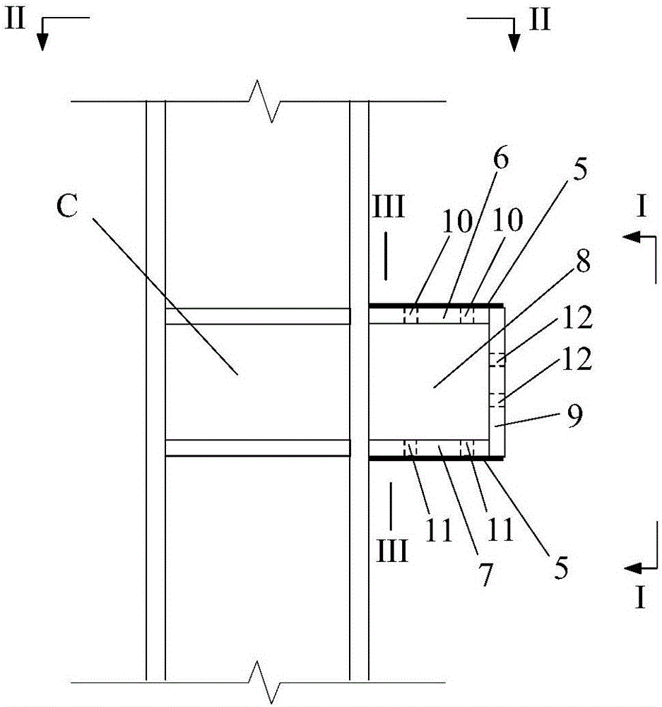 Assembly type energy consumption beam column node