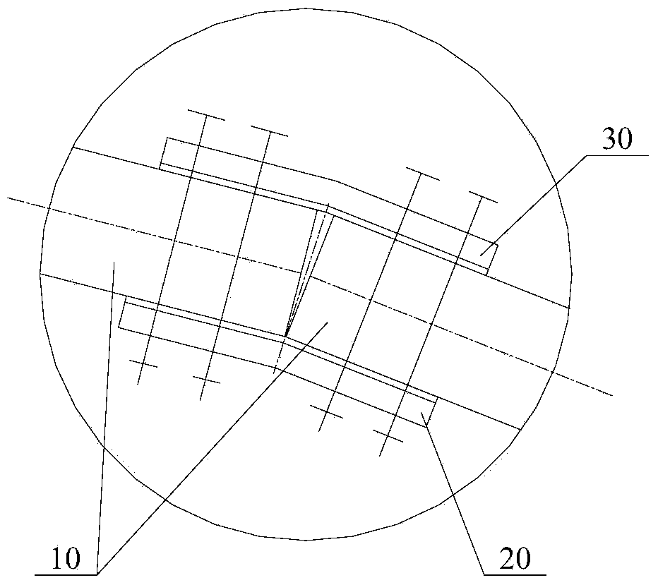 Drilling jig for machining connecting gusset of rotating frame of annular cooler and using method