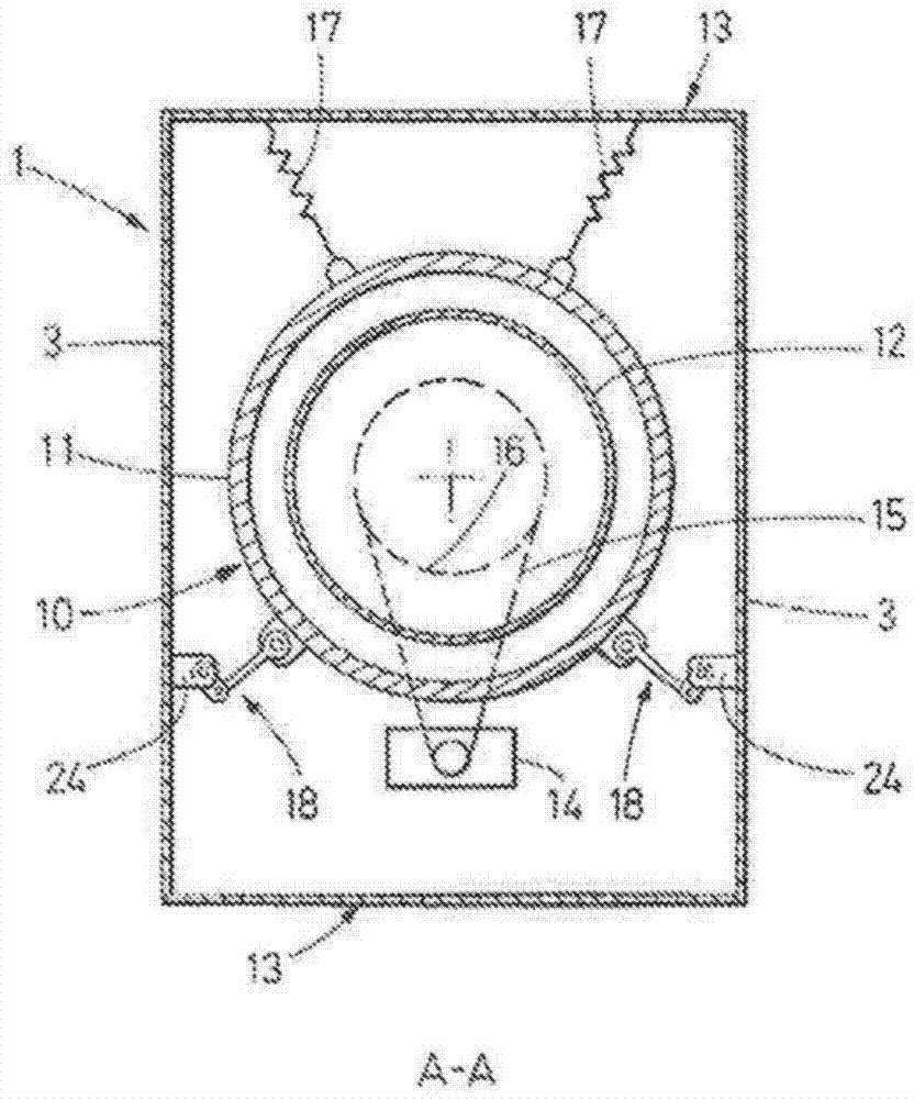 Rotary damping device for electrical household appliance