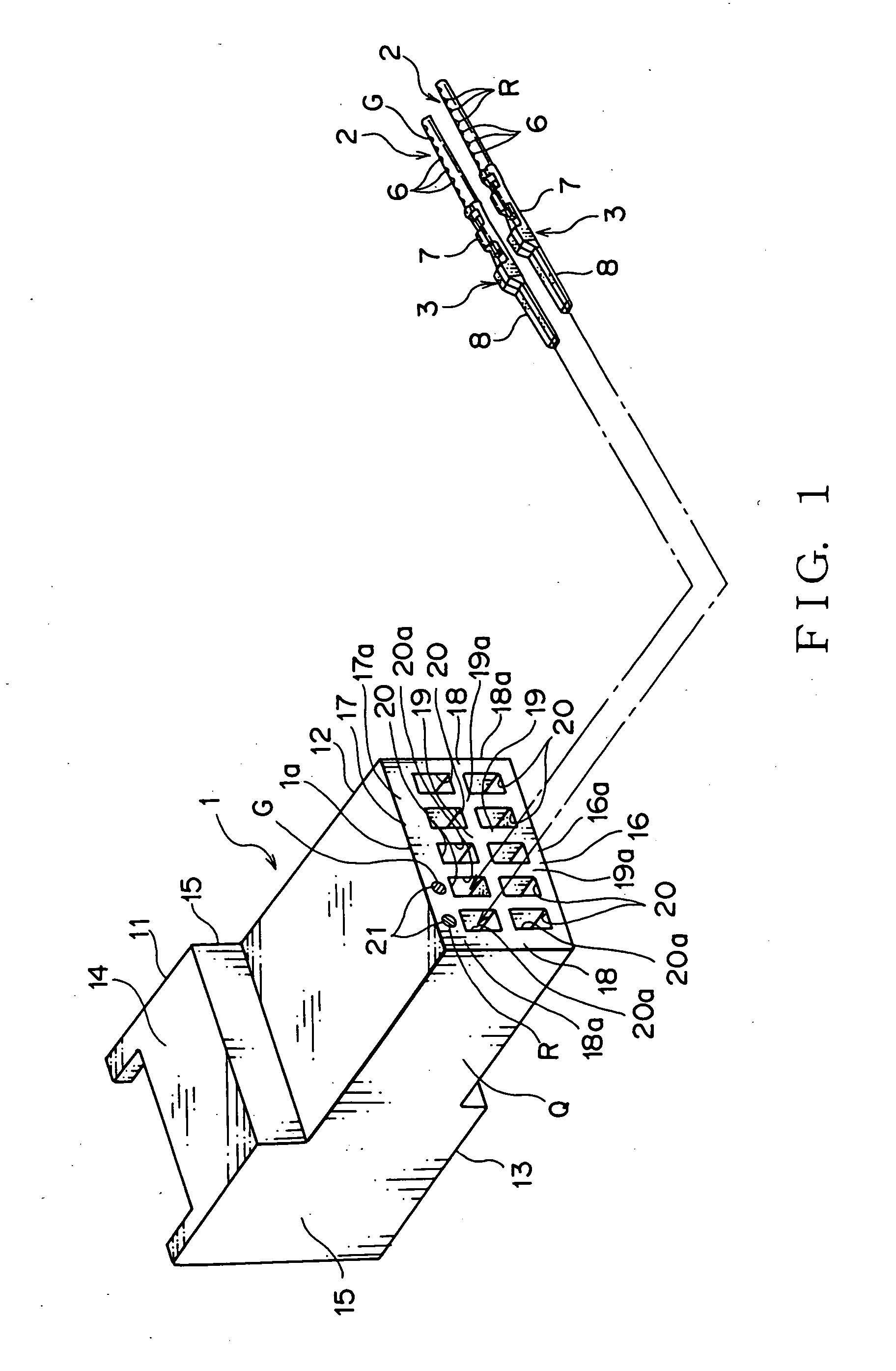 Connector housing, connector housing marking method, and method of inserting terminal metal fitting into connector housing