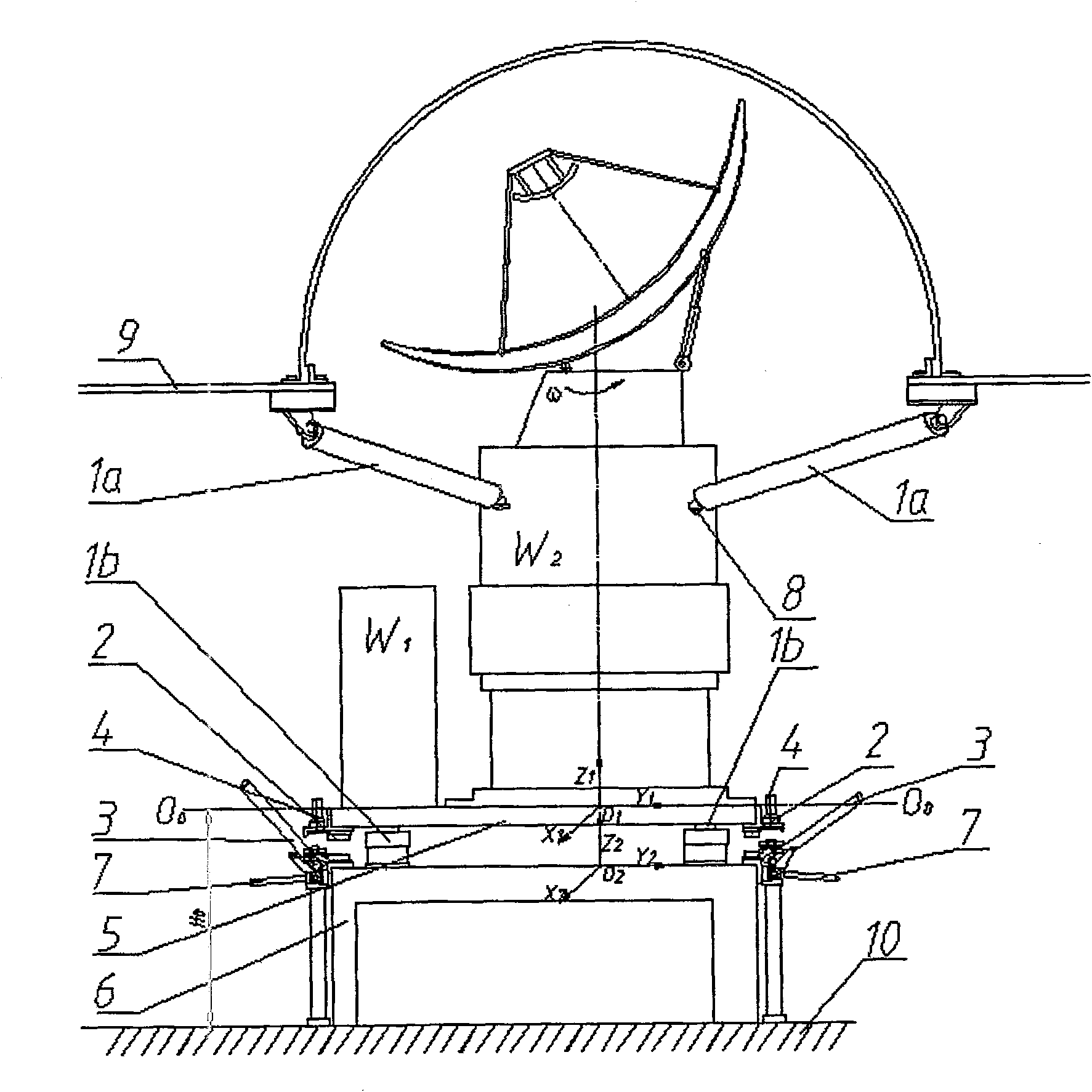 Precision positioning and fast switch over type vibrating isolation system