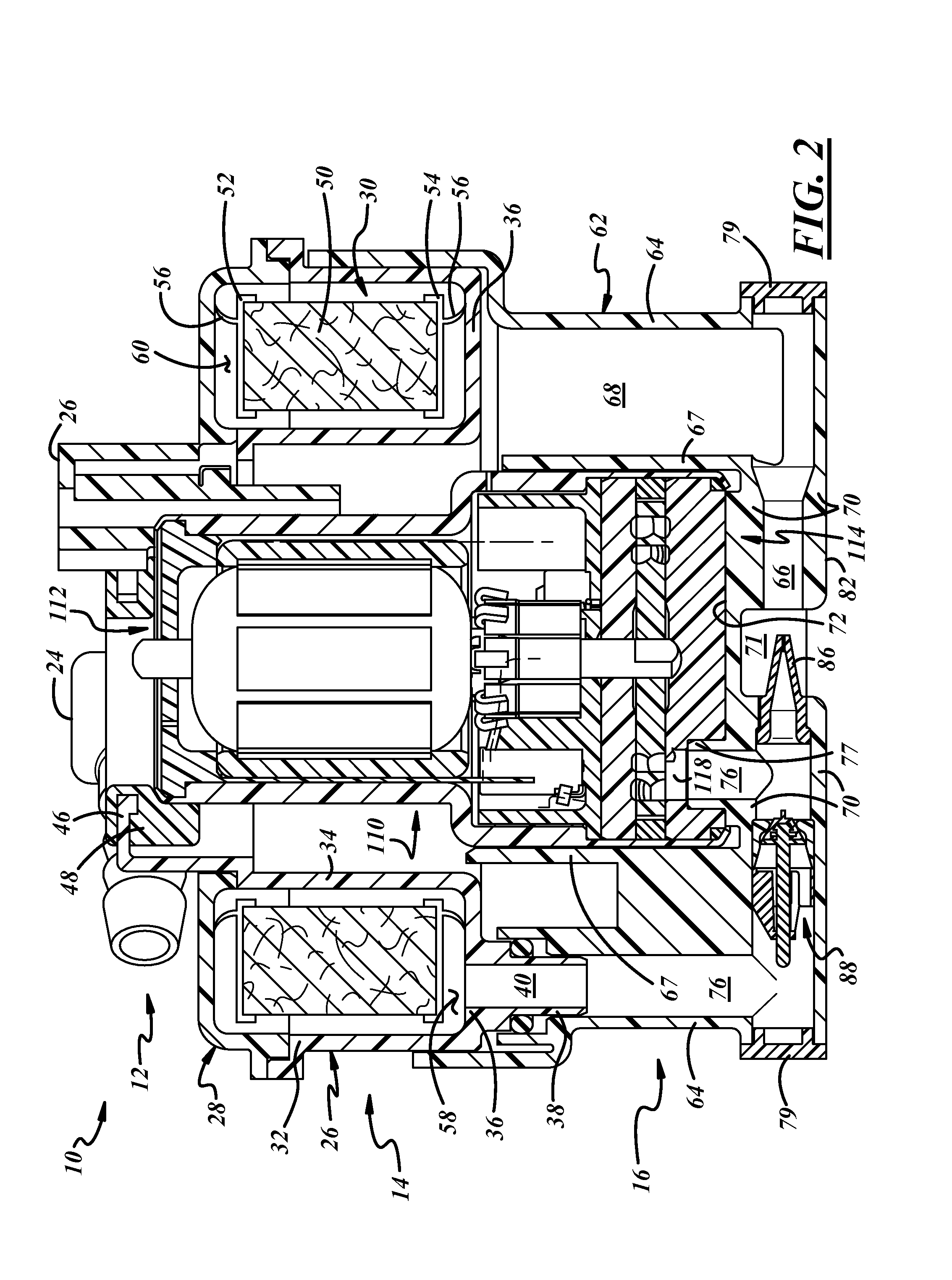 Fuel pump assembly with a vapor purge passage arrangement for a fuel pump module