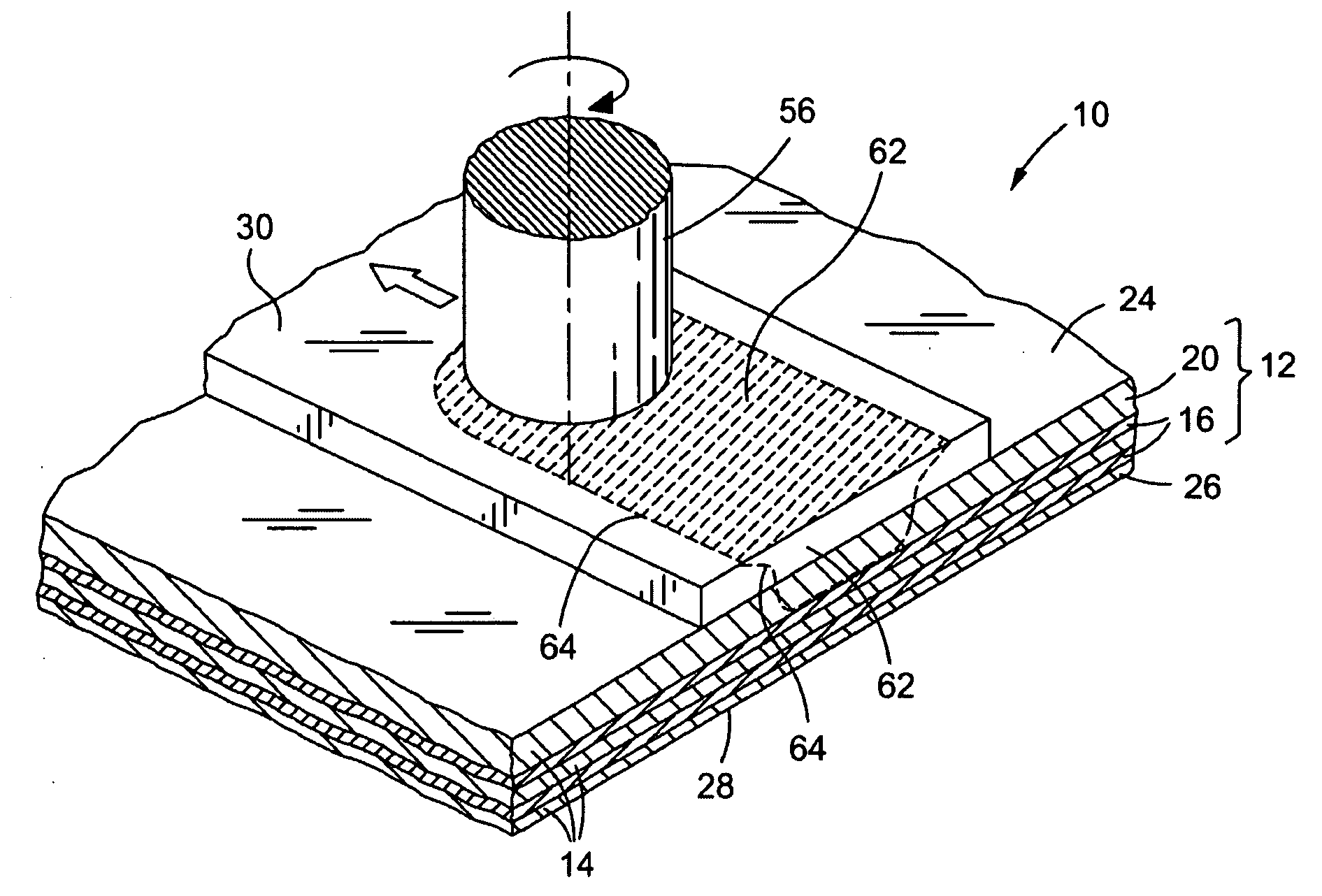 System and method for integrally forming a stiffener with a fiber metal laminate