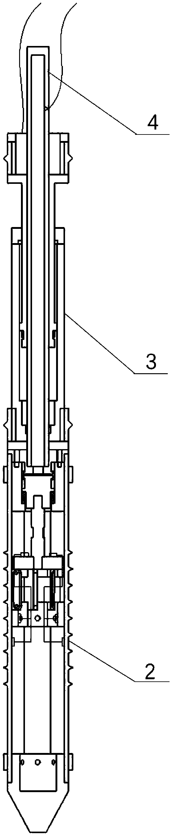 Pre-drilling in-situ rock mass combined measurement device and measurement method