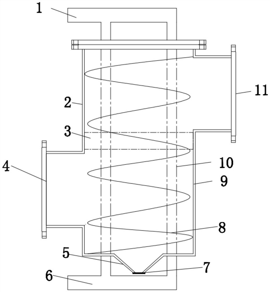 Cyclone dust removal type flue gas heat exchanger