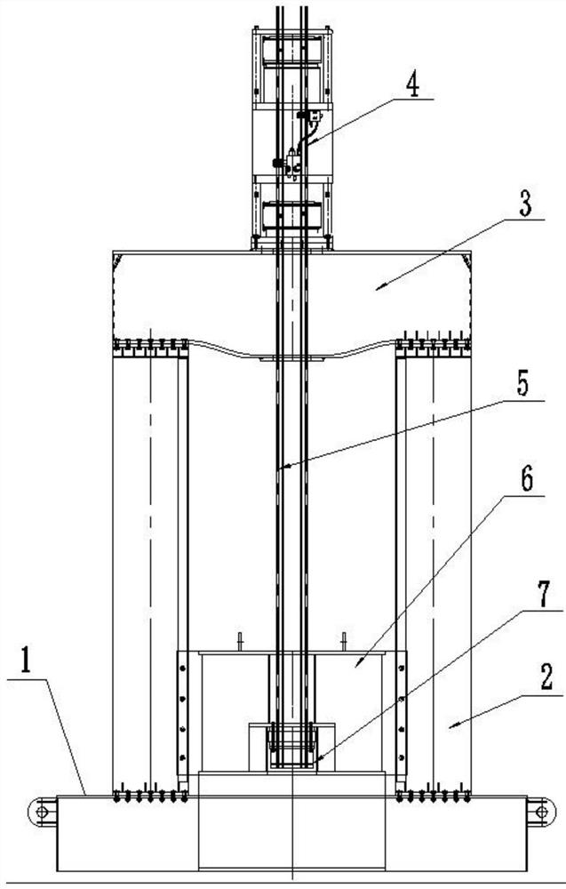 Steel strand lifting device for slide-moving tool