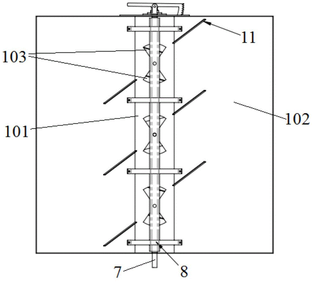 Unloading device, agricultural machinery with the same and unloading method