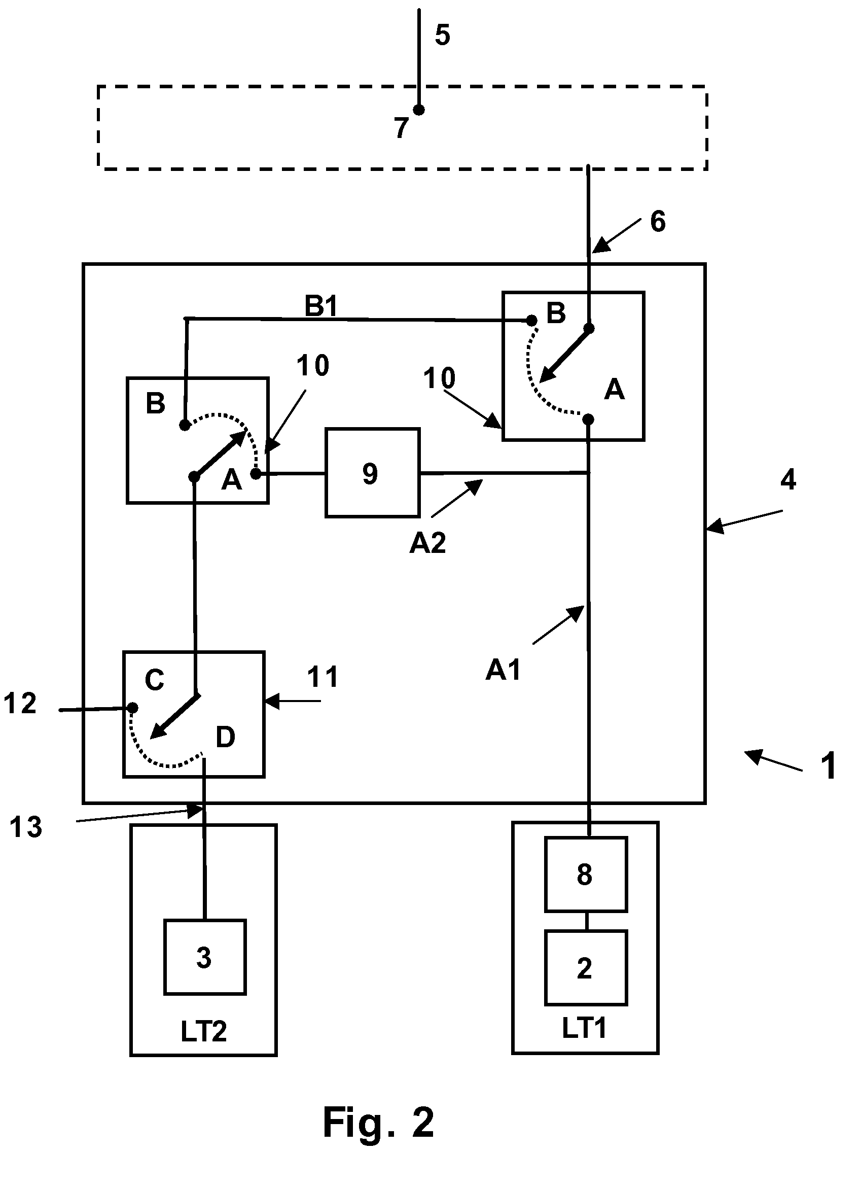 Line termination arrangement with combined broadband and narrowband services