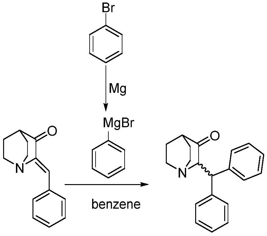 A kind of method of Michael addition synthesis benzhydryl quinuclidone
