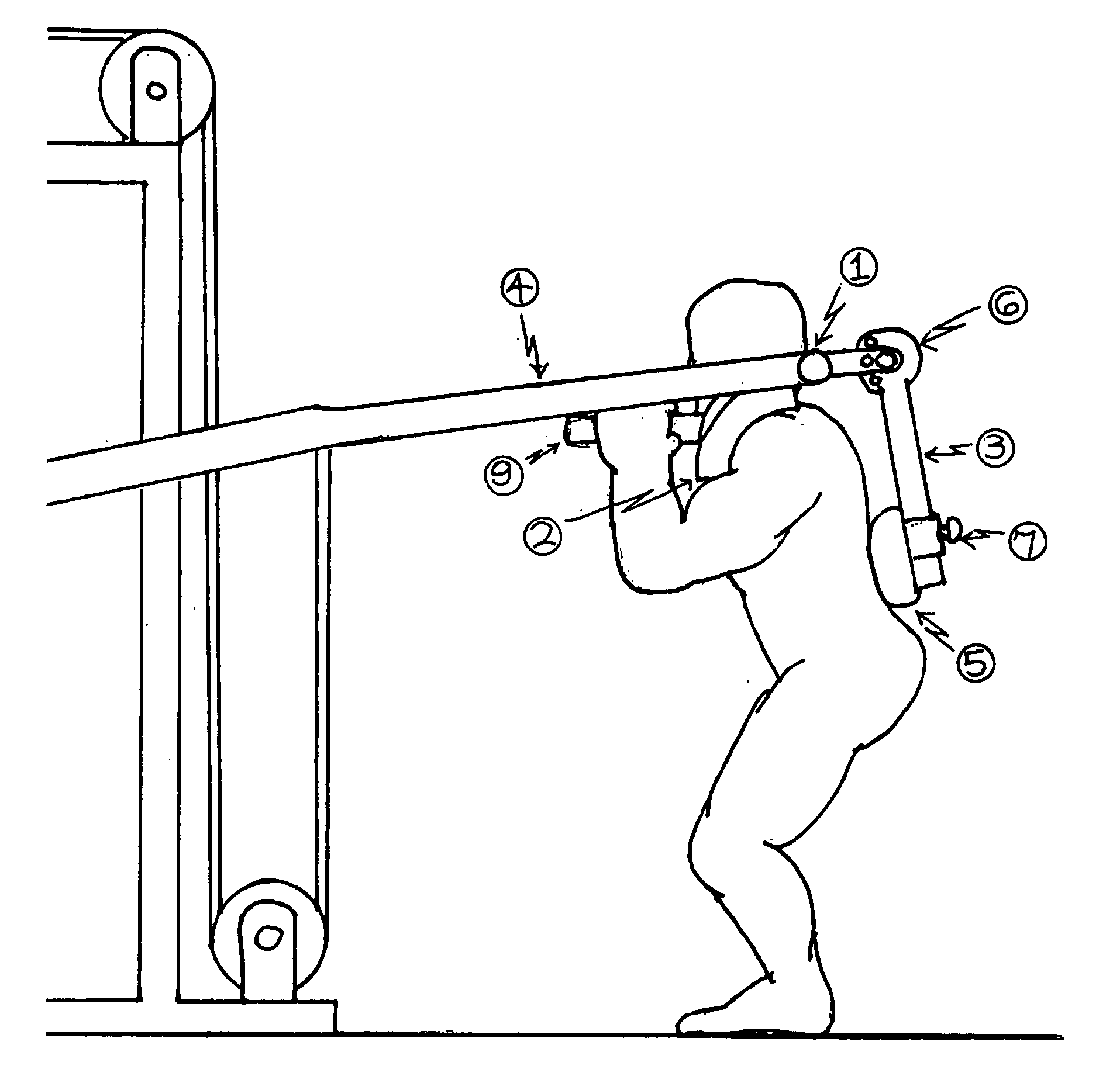 Apparatus to maintain spinal alignment during the squat exercise