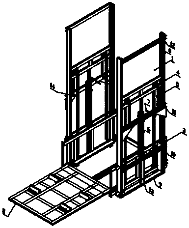 Liftable cable rack