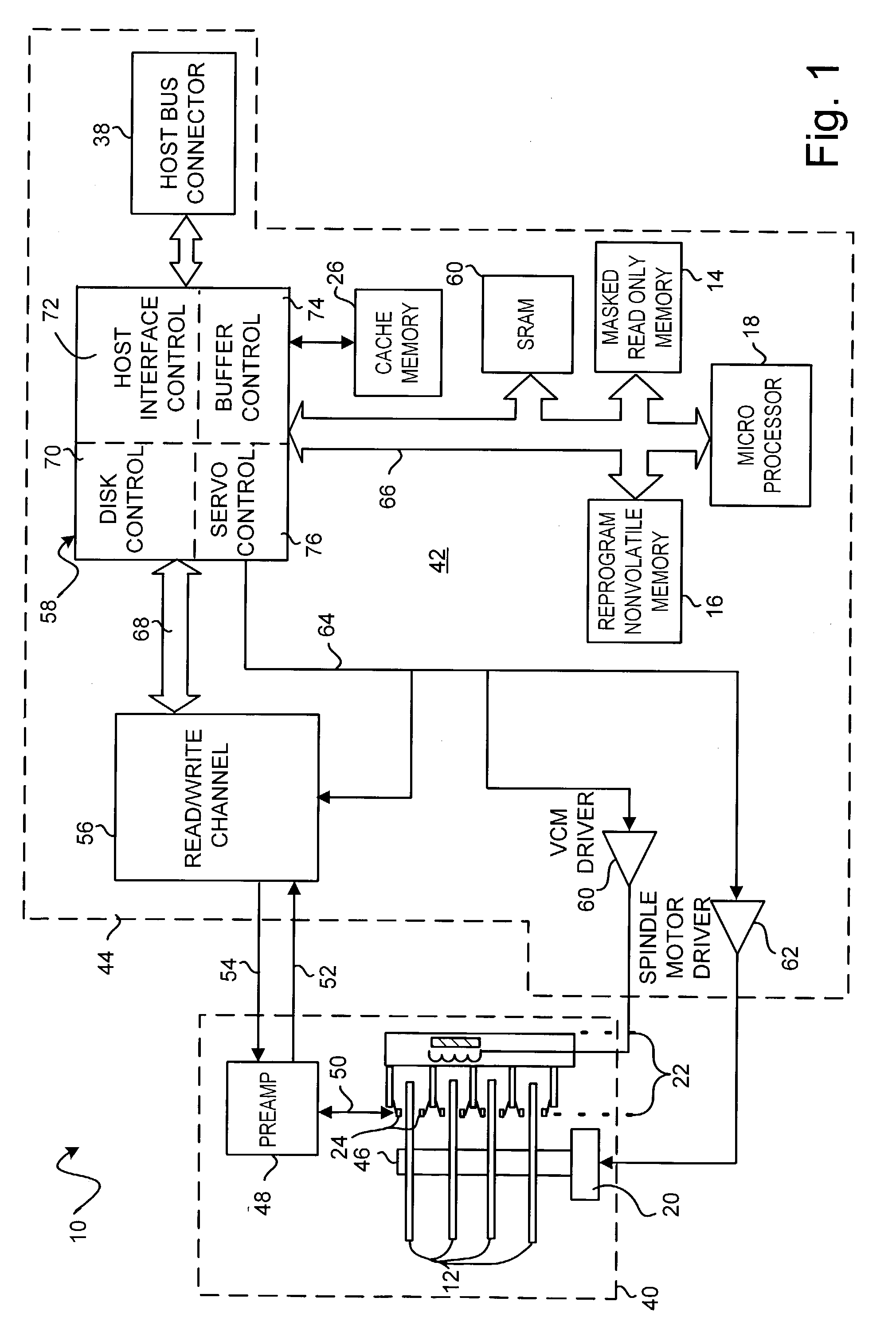 Disk drive and method having cost-effective storage of the disk drive's internal program code