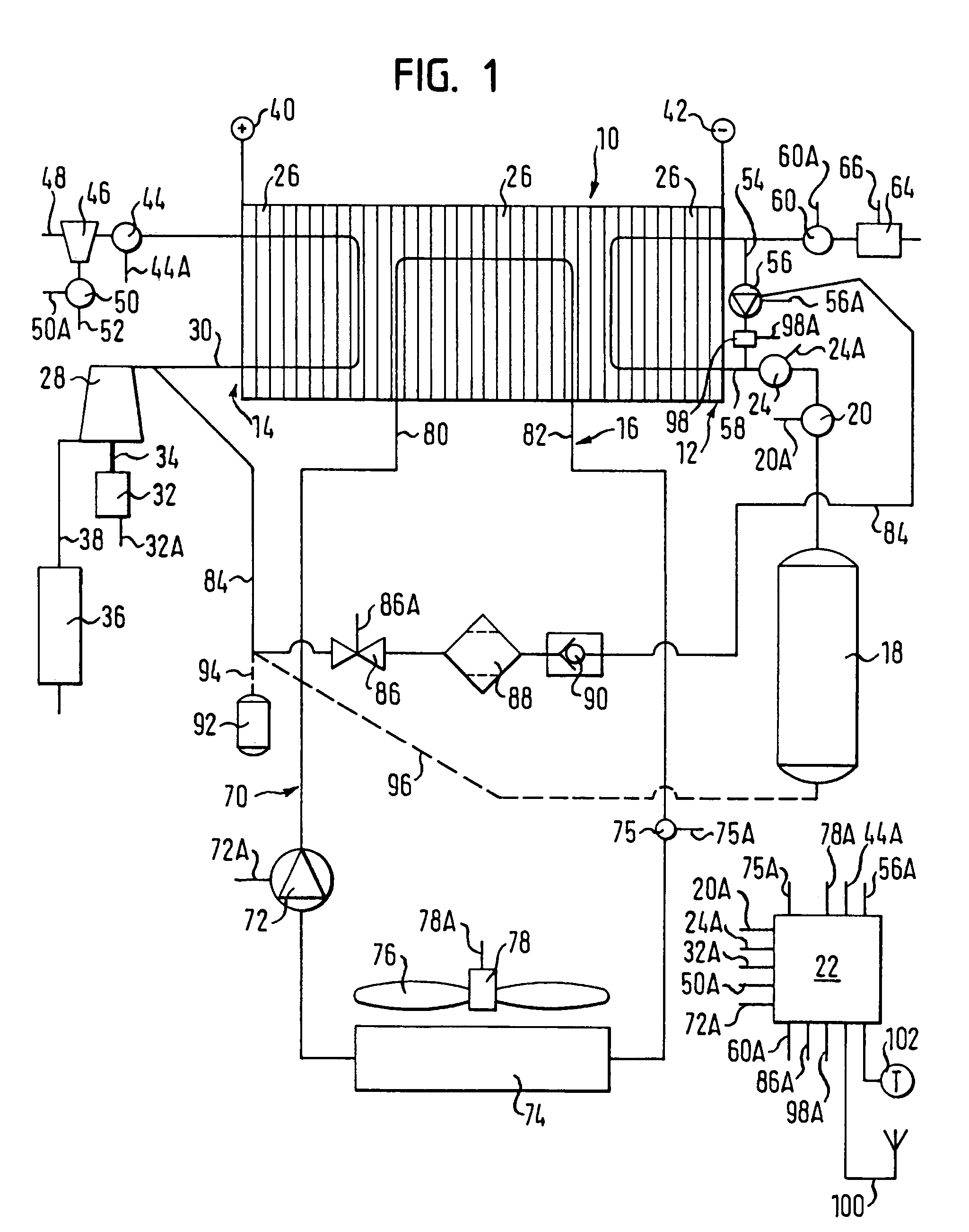 Operation method and purging system for a hydrogen demand/delivery unit in a fuel cell system