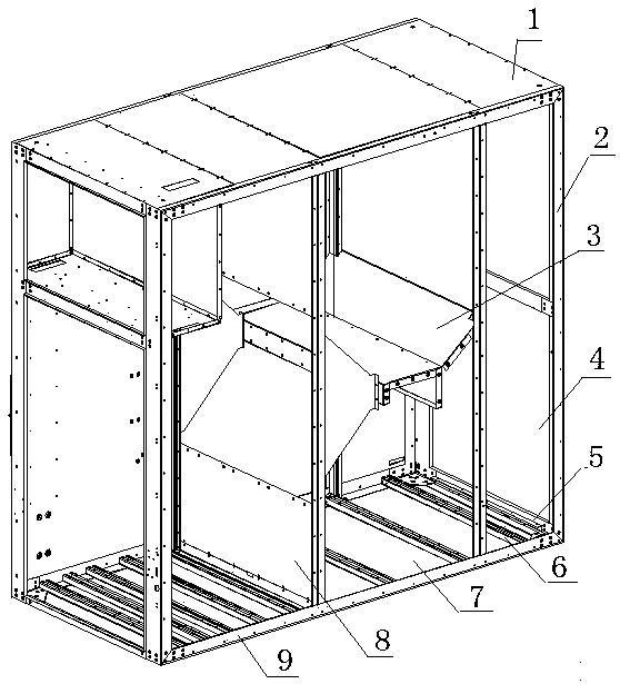 Switch cabinet frame structure
