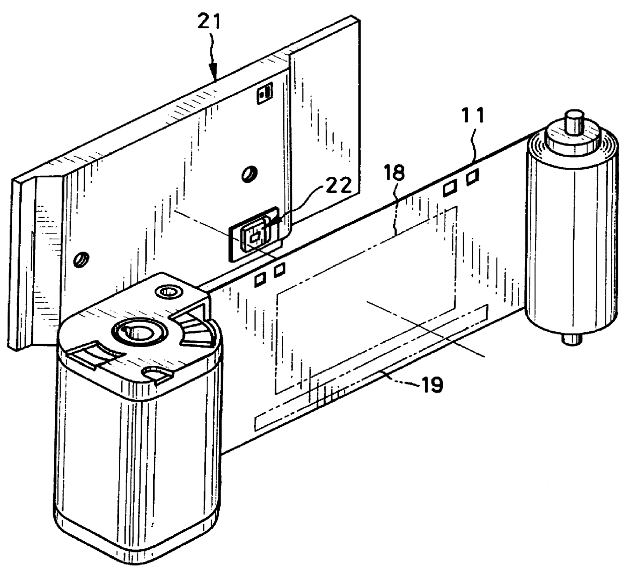 Attaching method for a magnetic head used in a camera and attachment for the same