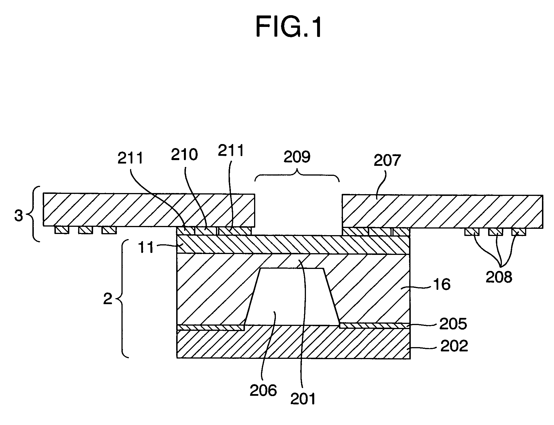 Pressure sensor system with semiconductor chip and antenna member