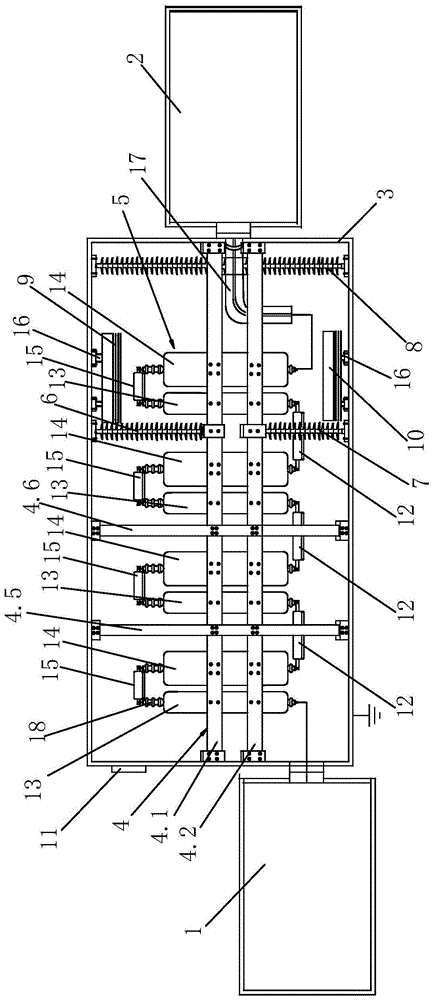 Compact enclosed gas-insulated impulse voltage generator