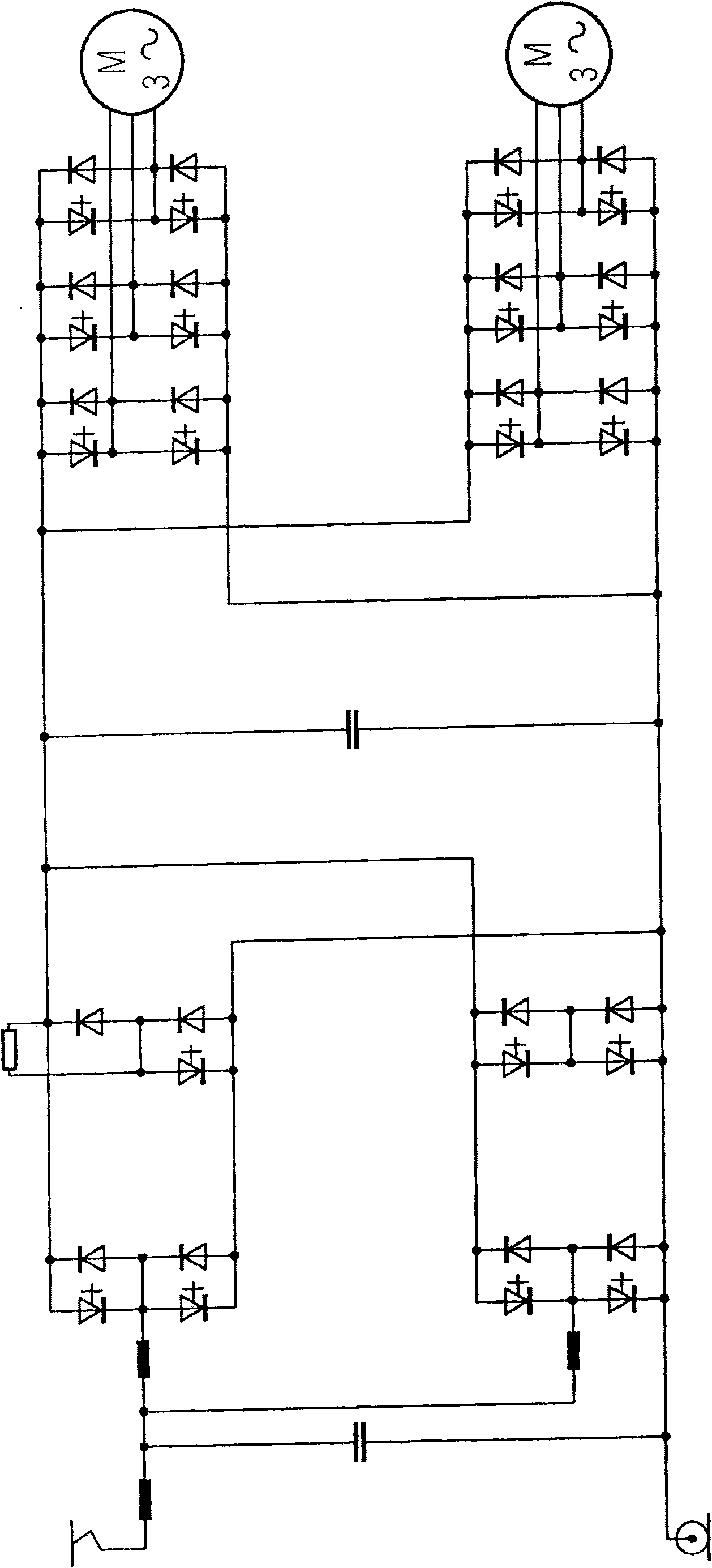 Motor activation circuit for a rail vehicle and method for the operation thereof