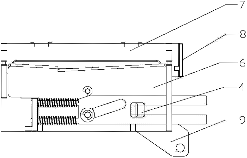 Cutting device for label medium of handheld label printer